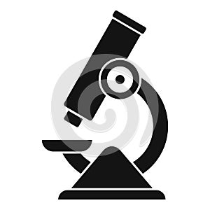 Microscope exploration icon, simple style