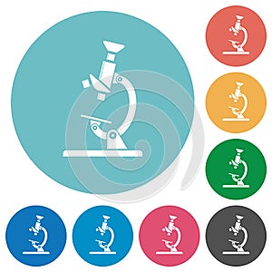 Microscope flat round icons