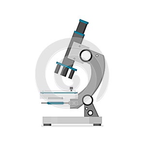 Microscope flat vector icon
