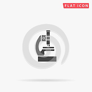 Microscope flat vector icon