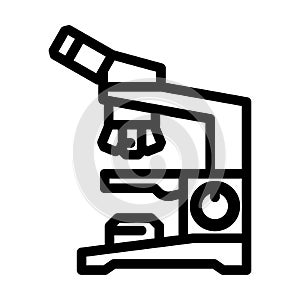microscope genetic engineering line icon vector illustration