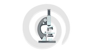 Microscope icon animation for medical motion graphics