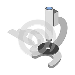 Microscope icon, isometric 3d style