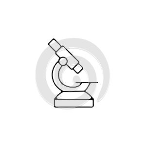 Microscope icon. laboratory microscope thin line icon