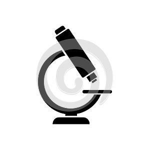 Microscope icon. Logo for lab. Medical laboratory