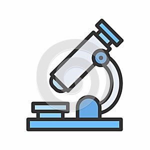 Microscope icon vector image.