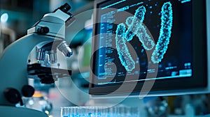 Microscope image of genetically engineered bacteria.