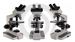 Microscope isolated under the white background