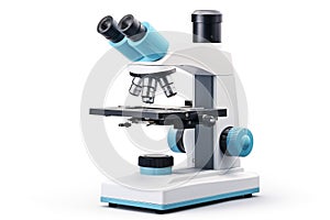Microscope isolated on white background 3d illustration - Ai Generated