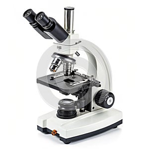 Microscope isolated on white background