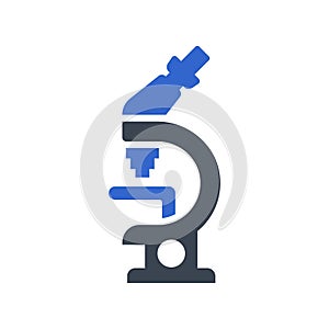 Microscope, lab icon