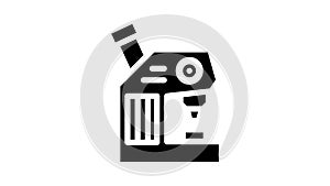 microscope laboratory tool glyph icon animation