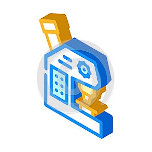 microscope laboratory tool isometric icon vector illustration