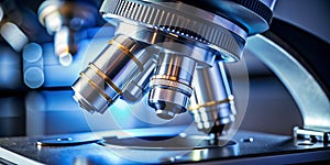 Microscope Ocular Objective closeup Generative By AI