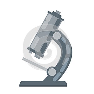Microscope. Scientific equipment of laboratory