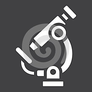 Microscope solid icon, Education and science