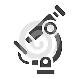 Microscope solid icon, Education and science