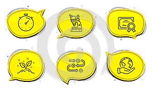 Microscope, Startup concept and Survey progress icons set. Timer sign. Vector