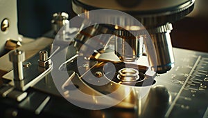 A microscope used for data analysis in a laboratory