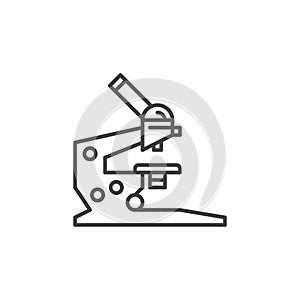 Microscope vector concept icon in thin line style