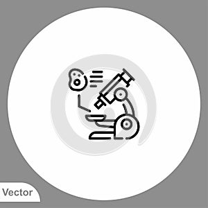 Microscope vector icon sign symbol
