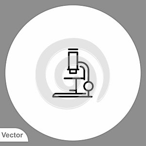 Microscope vector icon sign symbol