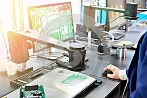 Microscopes for electronic boards with monitors