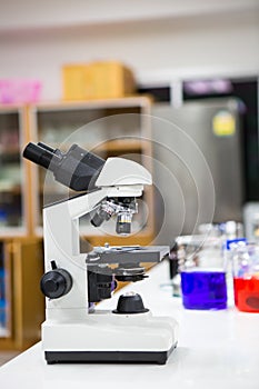 Microscopes in a lab