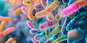 Microscopic Bacteria View