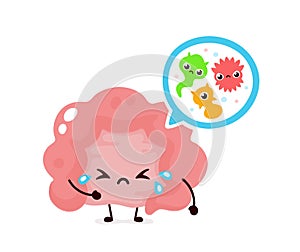 Microscopic bad bacterias. microflora, viruses