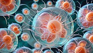 Microscopic Cell View Intricate Spherical Structures from Top Down