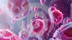 Microscopic Cells Developing in a Laboratory Setting