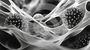 Microscopic cells spreading through a complex network structure