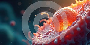 Microscopic cellular structure a detailed visualization of organic cell division and growth. Generative AI