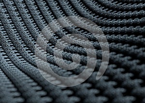 Microscopic close up of fabric or fibres with depth of field