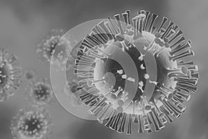 Microscopic COVID-19 Virus 