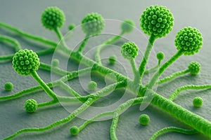 Microscopic 3D Visualization of Trichoderma Fungus