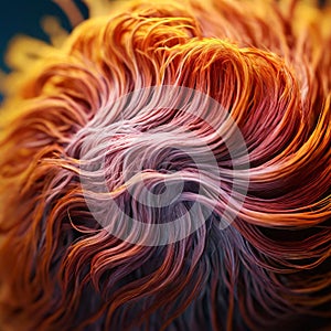 microscopic hair hair dyed and styled to resemble microscopic photo