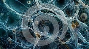 A microscopic image of a nematodes digestive system showing the intricate network of tubes and chambers used for food