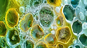 A microscopic image shows the intricately detailed structure of a plant cells membrane which regulates what enters and photo