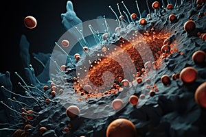 Microbacteria and bacterial organisms.biology and science background