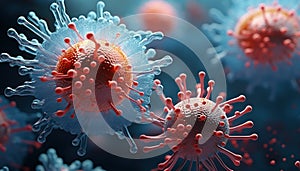 Microbacteria and bacterial organisms.biology and science background