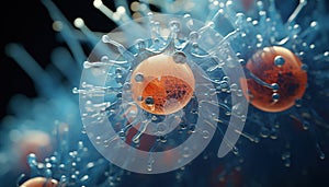 Microbacteria and bacterial organisms.biology and science background