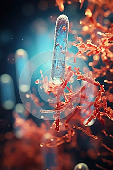 Microbacteria and bacterial organisms.biology and science background