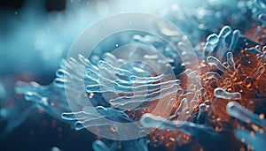 Microbacteria and bacterial organisms.biology and science background