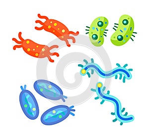 Microscopic Life Form Germ Cartoon Projections