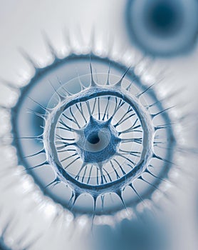 Microscopic marvel A closeup view of a cells intricate structure.