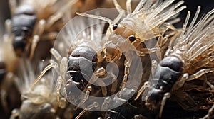 Microscopic Marvel: A Detailed Macroshot Unveiling Intricacies of Lice