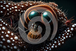 Microscopic Marvel: Hyper Realistic Close-Up of Tiny Insect in Macro View