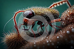 Microscopic Marvel: Hyper Realistic Close-Up of Tiny Insect in Macro View